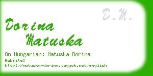 dorina matuska business card